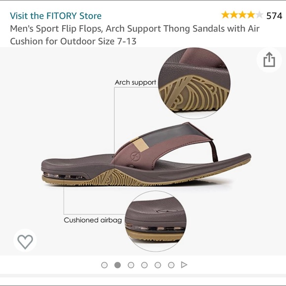 Mens 10 Fitory Sport Outdoor Flip Flops Outdoor New NWT - Picture 2 of 7